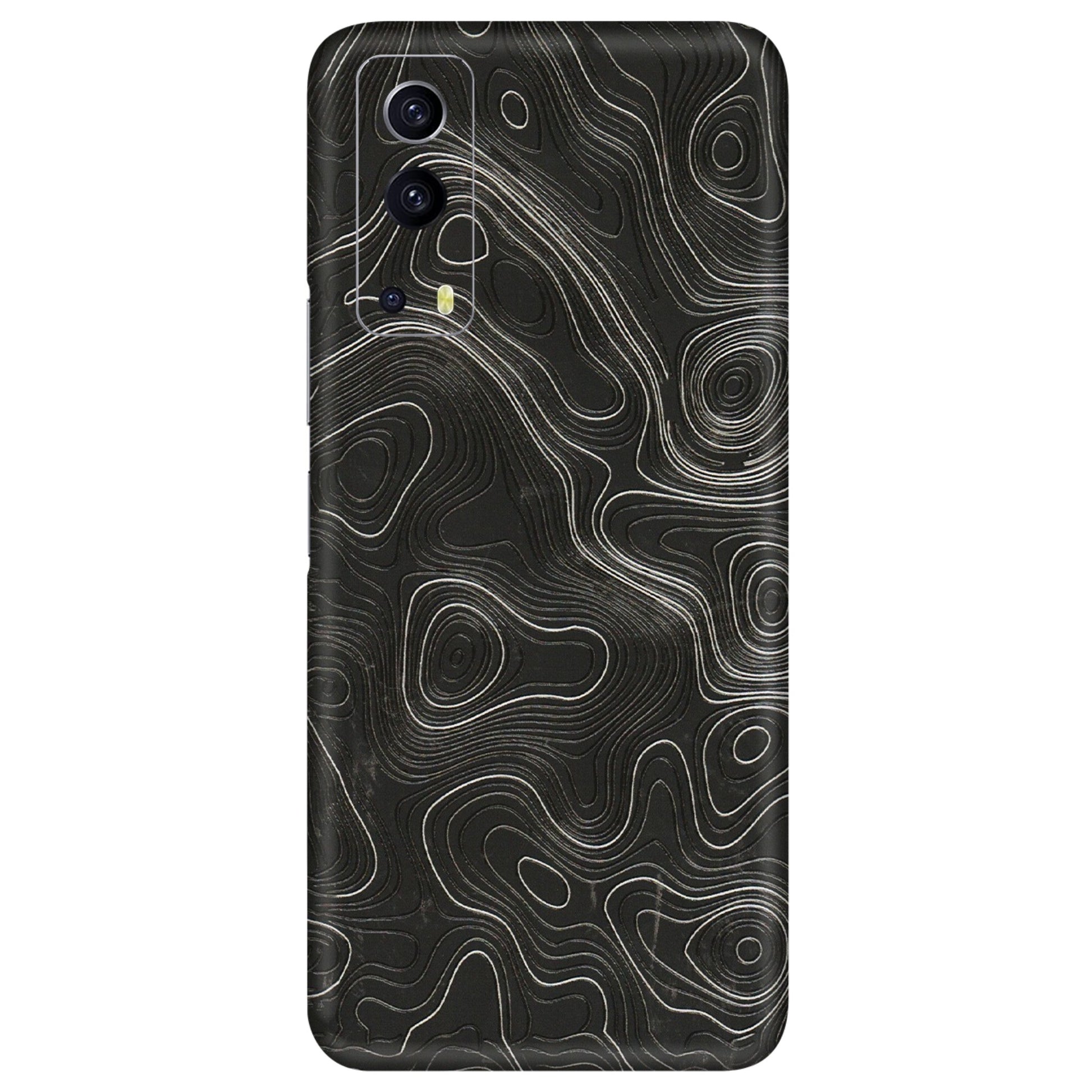 IQOO Phone Skins (All Models) - Abstract White Line Map - 3D Embossed Finish (L-269) IQOO Z3 5G