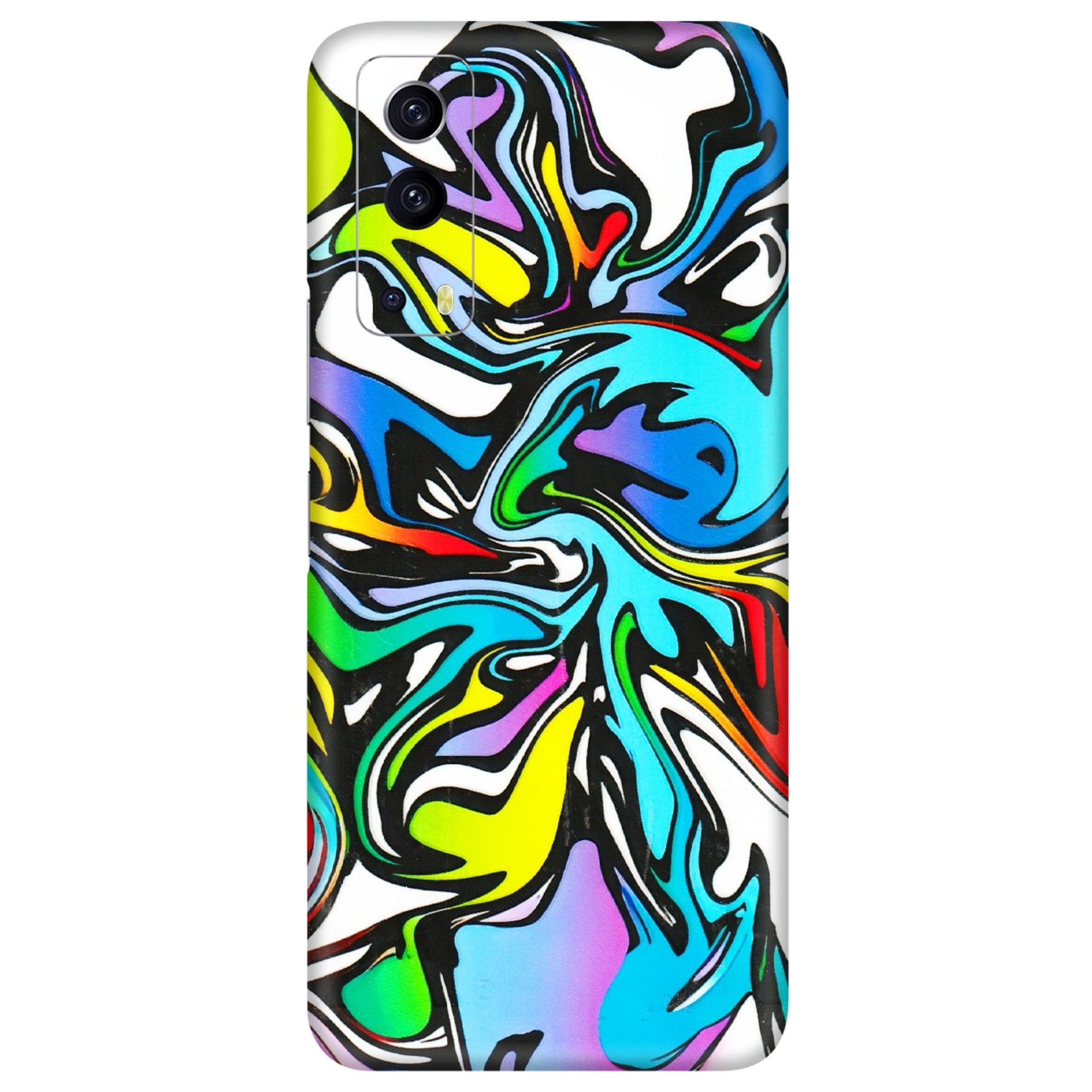 IQOO Phone Skins (All Models) - Abstract Colour Paints - 3D Embossed Finish (L-271) IQOO Z3 5G