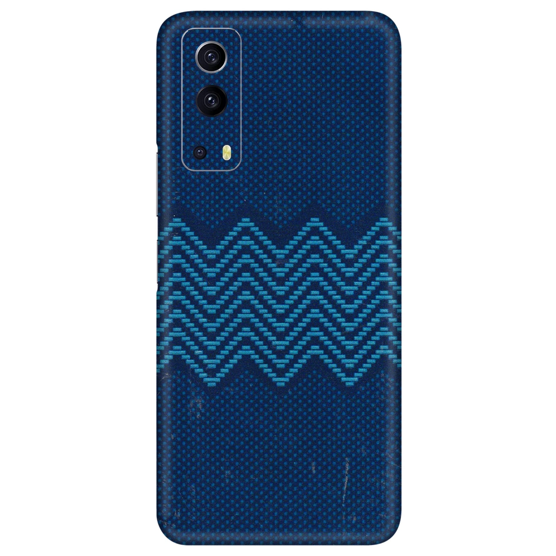 IQOO Phone Skins (All Models) - Blue Sober Waves - 3D Embossed Finish (L-306) IQOO Z3 5G