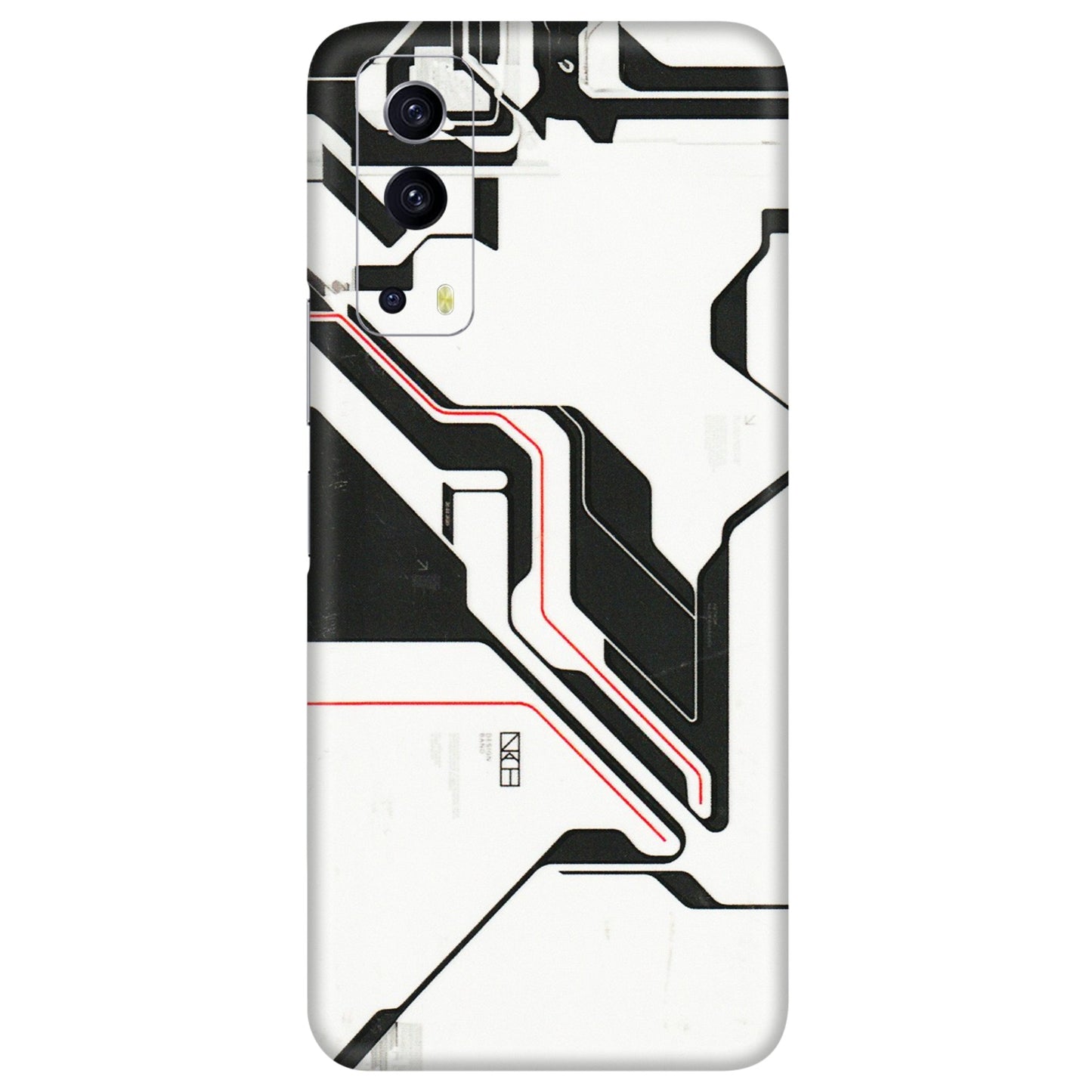 IQOO Phone Skins (All Models) - White Techy Logo - 3D Embossed Finish (L-312) IQOO Z3 5G