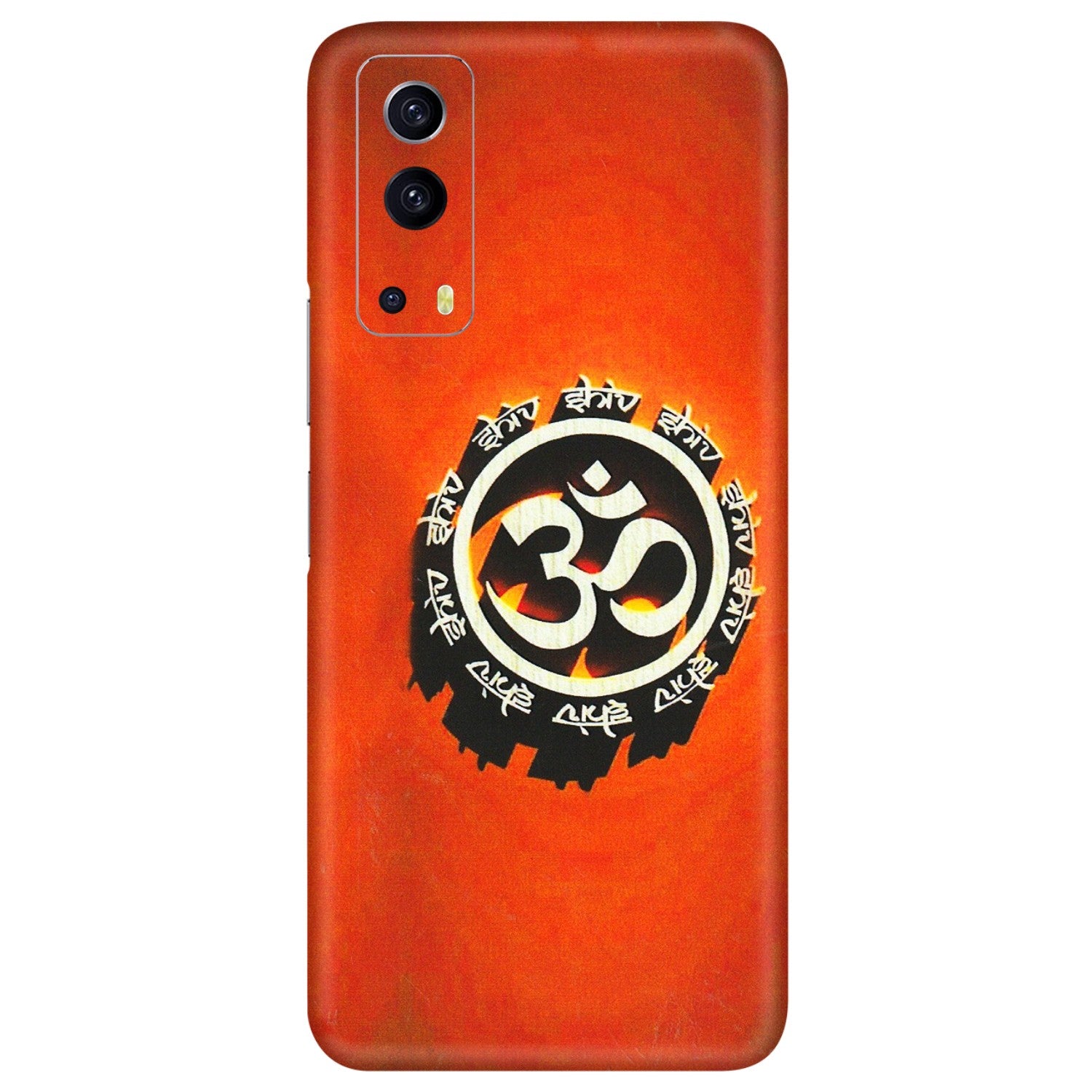 IQOO Phone Skins (All Models) - Aum Shiv Orange - 3D Embossed Finish (L-32) IQOO Z3 5G