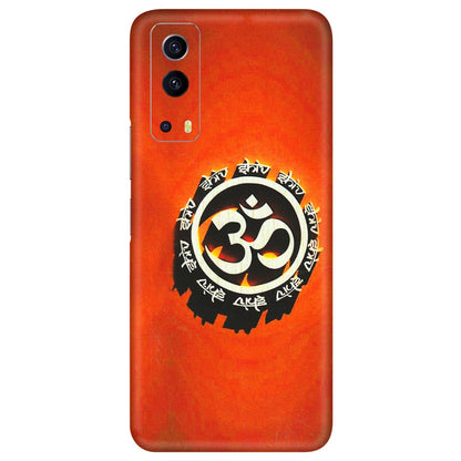 IQOO Phone Skins (All Models) - Aum Shiv Orange - 3D Embossed Finish (L-32) IQOO Z3 5G