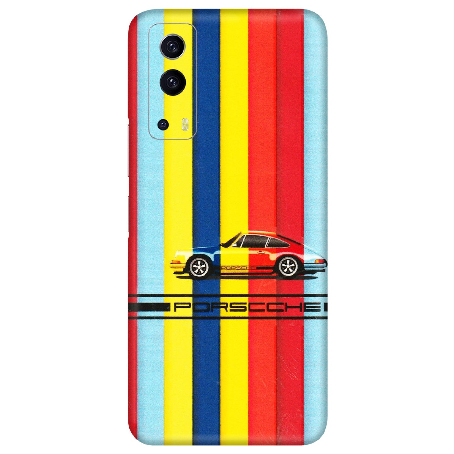 IQOO Phone Skins (All Models) - Multicolour Porche - 3D Embossed Finish (L-39) IQOO Z3 5G
