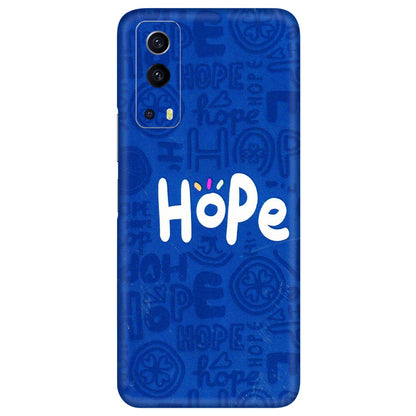 IQOO Phone Skins (All Models) - Hope Doodles Blue - 3D Embossed Finish (L-43) IQOO Z3 5G
