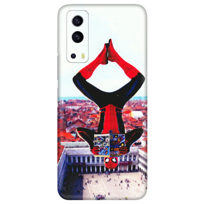 IQOO Phone Skins (All Models) - Spiderman Hanging - 3D Embossed Finish (L-53) IQOO Z3 5G