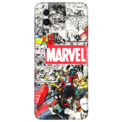 IQOO Phone Skins (All Models) - Marvel Colorful Comic - 3D Embossed Finish (L-64) IQOO Z3 5G
