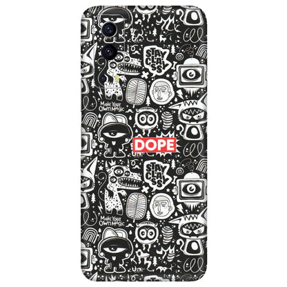 IQOO Phone Skins (All Models) - Dope Stay Classy Black Doodles - Matte Finish (M-126) IQOO Z3 5G