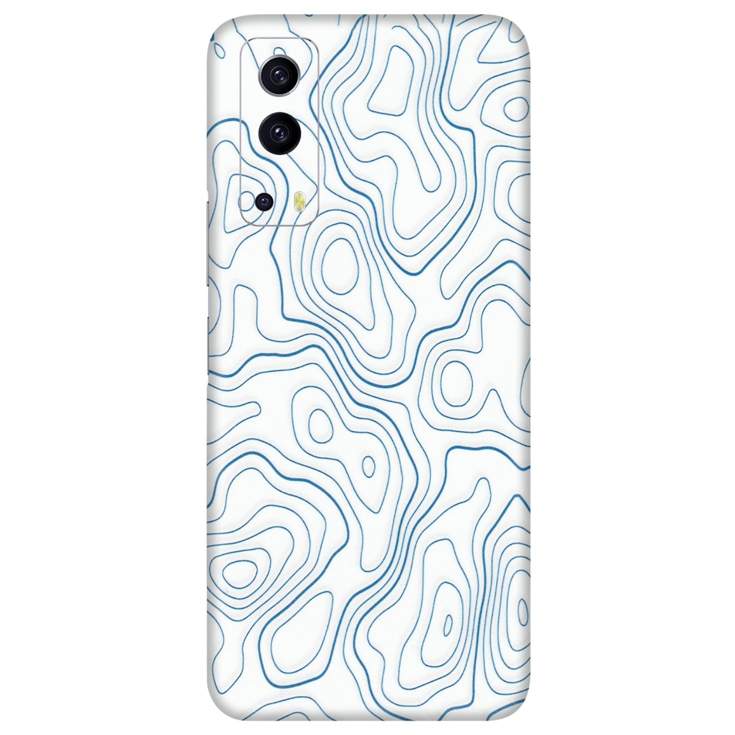 IQOO Phone Skins (All Models) - Blue And White Swirls - Matte Finish (M-139) IQOO Z3 5G