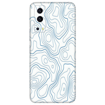 IQOO Phone Skins (All Models) - Blue And White Swirls - Matte Finish (M-139) IQOO Z3 5G