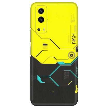 IQOO Phone Skins (All Models) - Black Yellow Technica - Matte Finish (M-53) IQOO Z3 5G