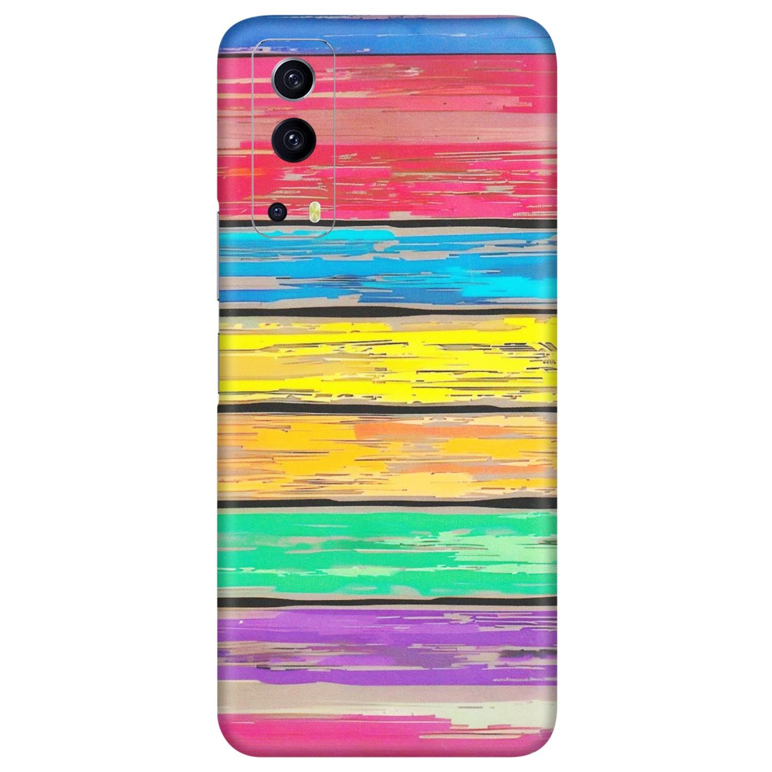 IQOO Phone Skins (All Models) - Multi Colour Wooden Wall - Matte Finish (M-96) IQOO Z3 5G