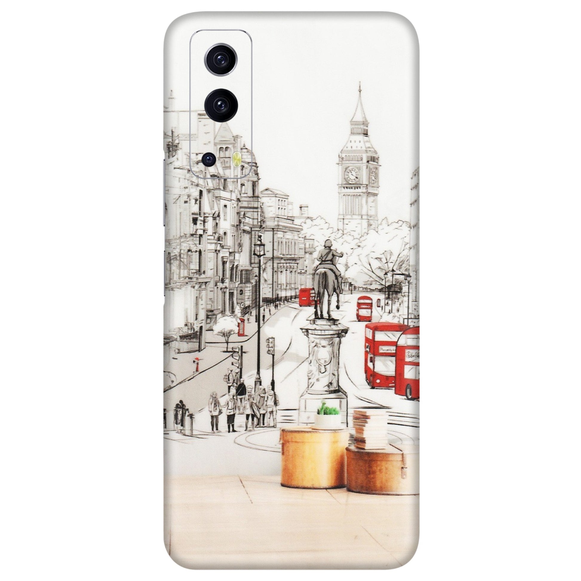 IQOO Phone Skins (All Models) - London Street - Transparent Finish (T-02) IQOO Z3 5G