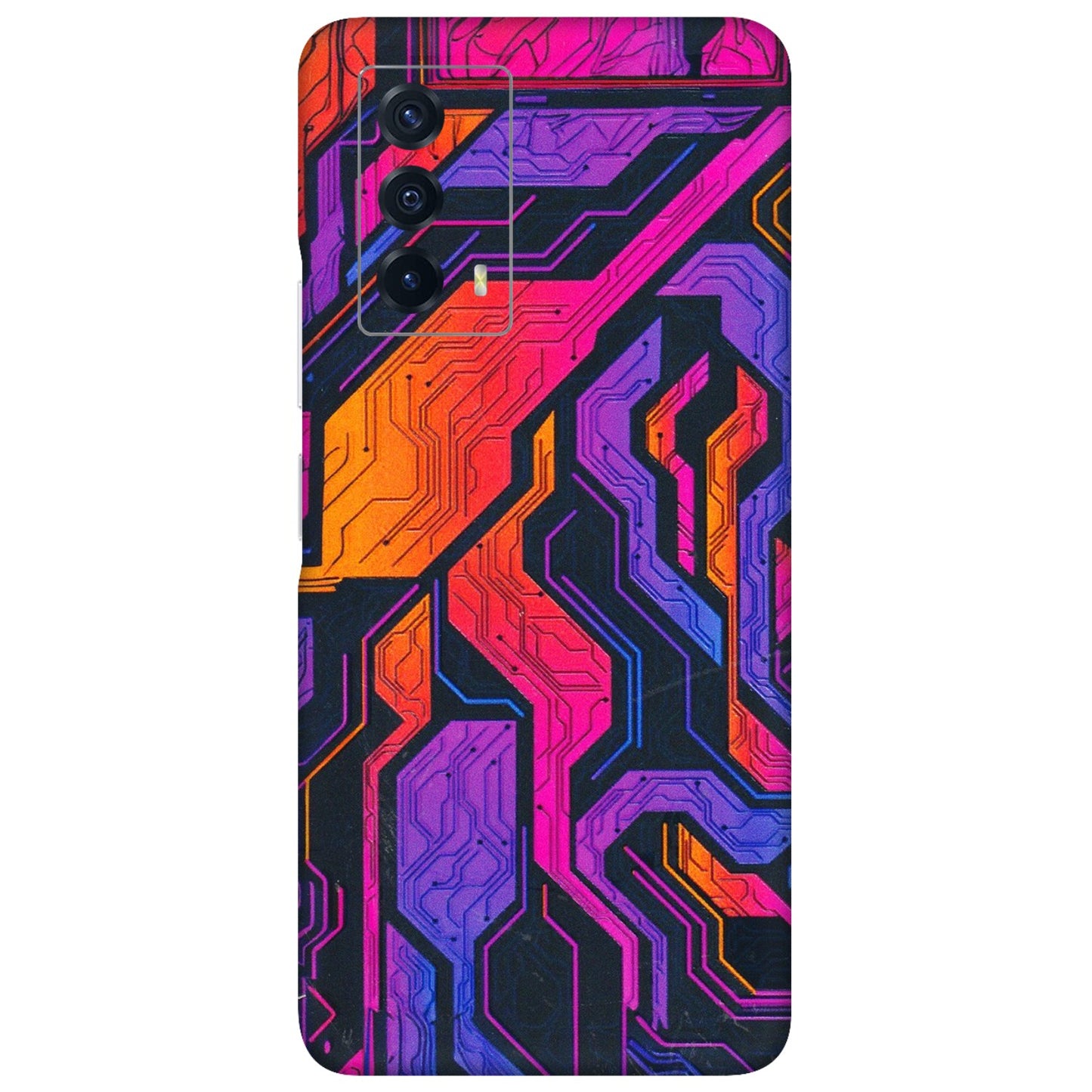 IQOO Phone Skins (All Models) - Tech Circuits Futuristic - 3D Embossed Finish (L-07) IQOO Z5