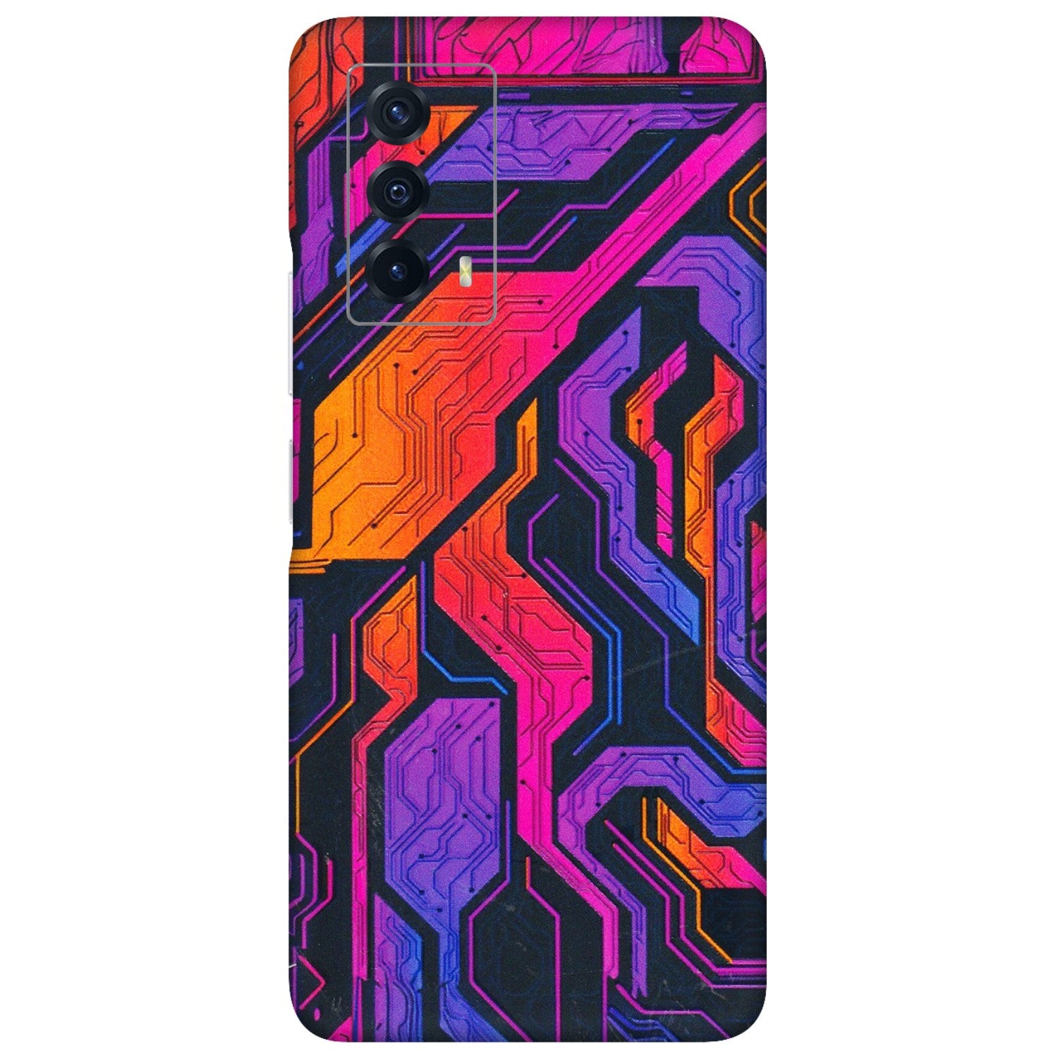 IQOO Phone Skins (All Models) - Tech Circuits Futuristic - 3D Embossed Finish (L-07) IQOO Z5