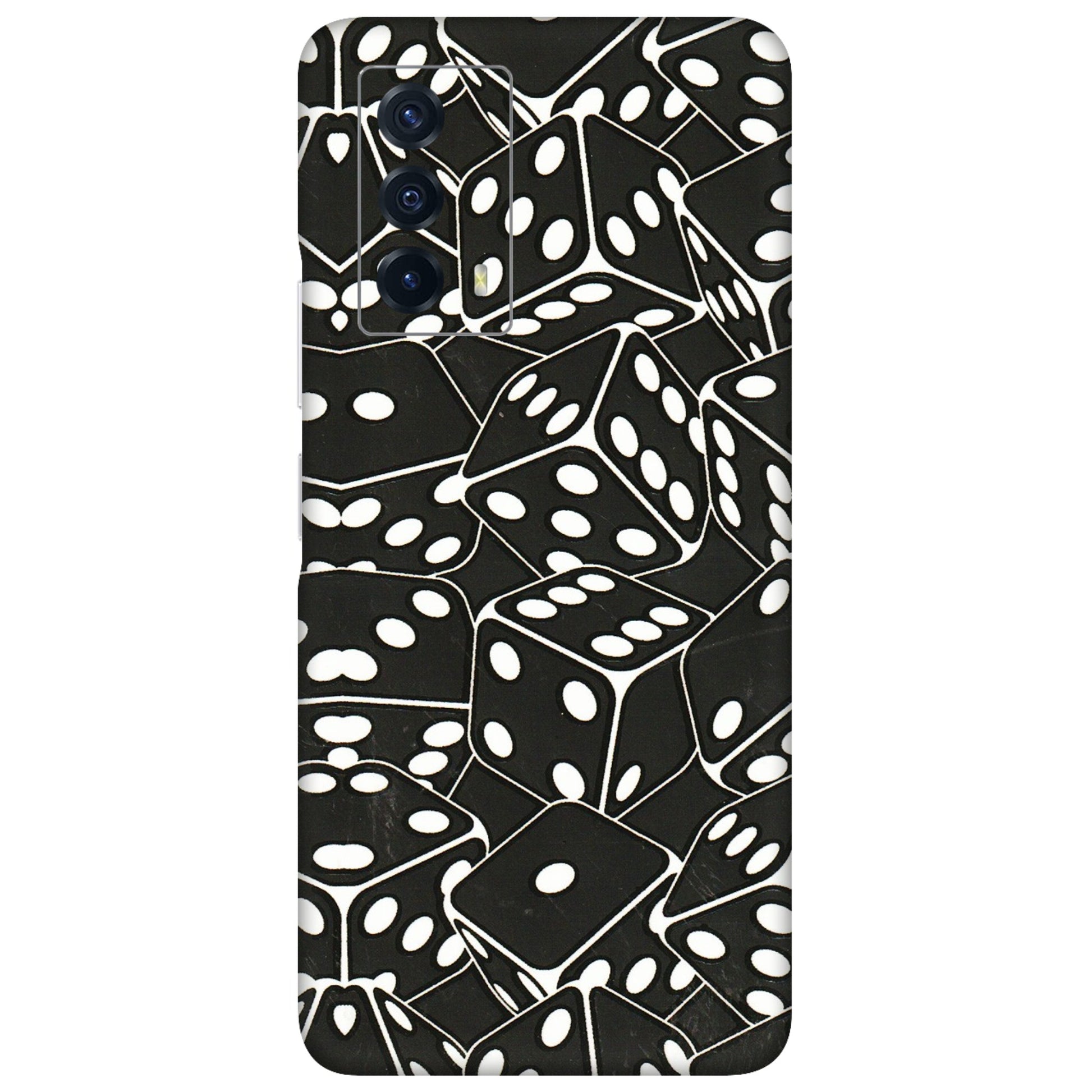 IQOO Phone Skins (All Models) - Big Black Dices - 3D Embossed Finish (L-106) IQOO Z5
