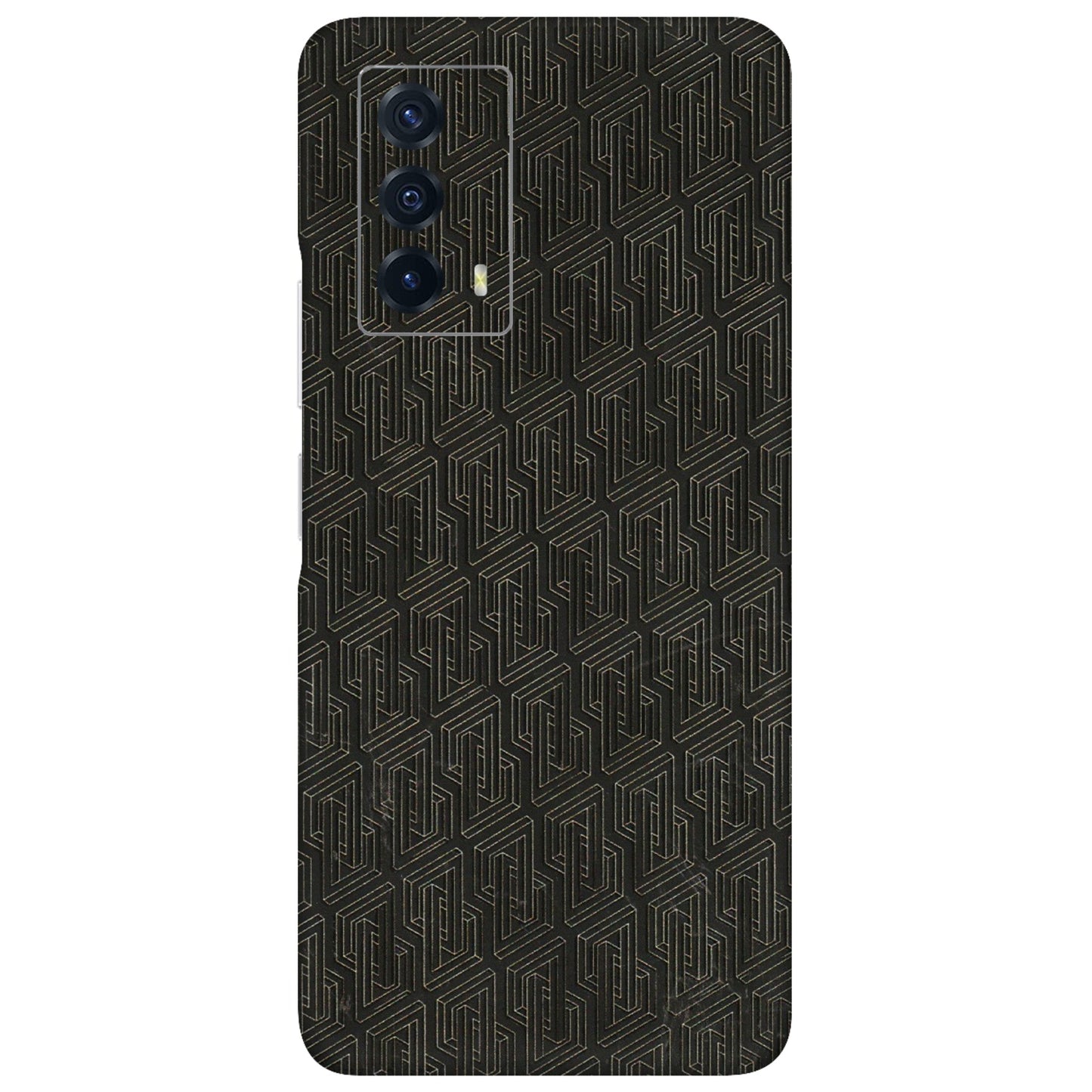 IQOO Phone Skins (All Models) - Black Abstract Pattern - 3D Embossed Finish (L-117) IQOO Z5