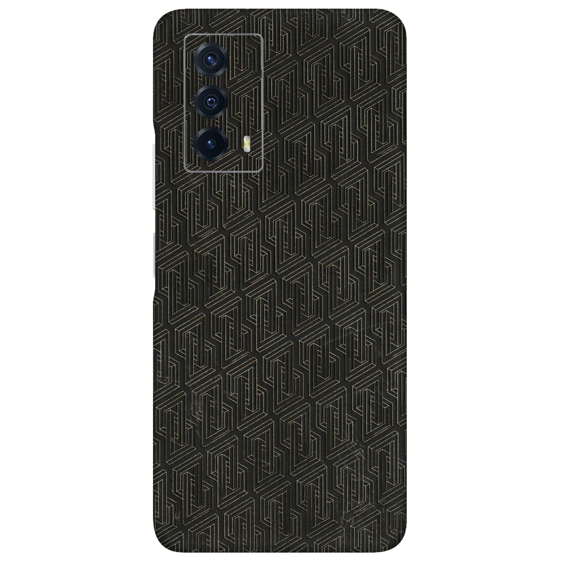 IQOO Phone Skins (All Models) - Black Abstract Pattern - 3D Embossed Finish (L-117) IQOO Z5