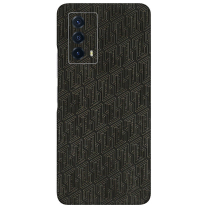 IQOO Phone Skins (All Models) - Black Abstract Pattern - 3D Embossed Finish (L-117) IQOO Z5