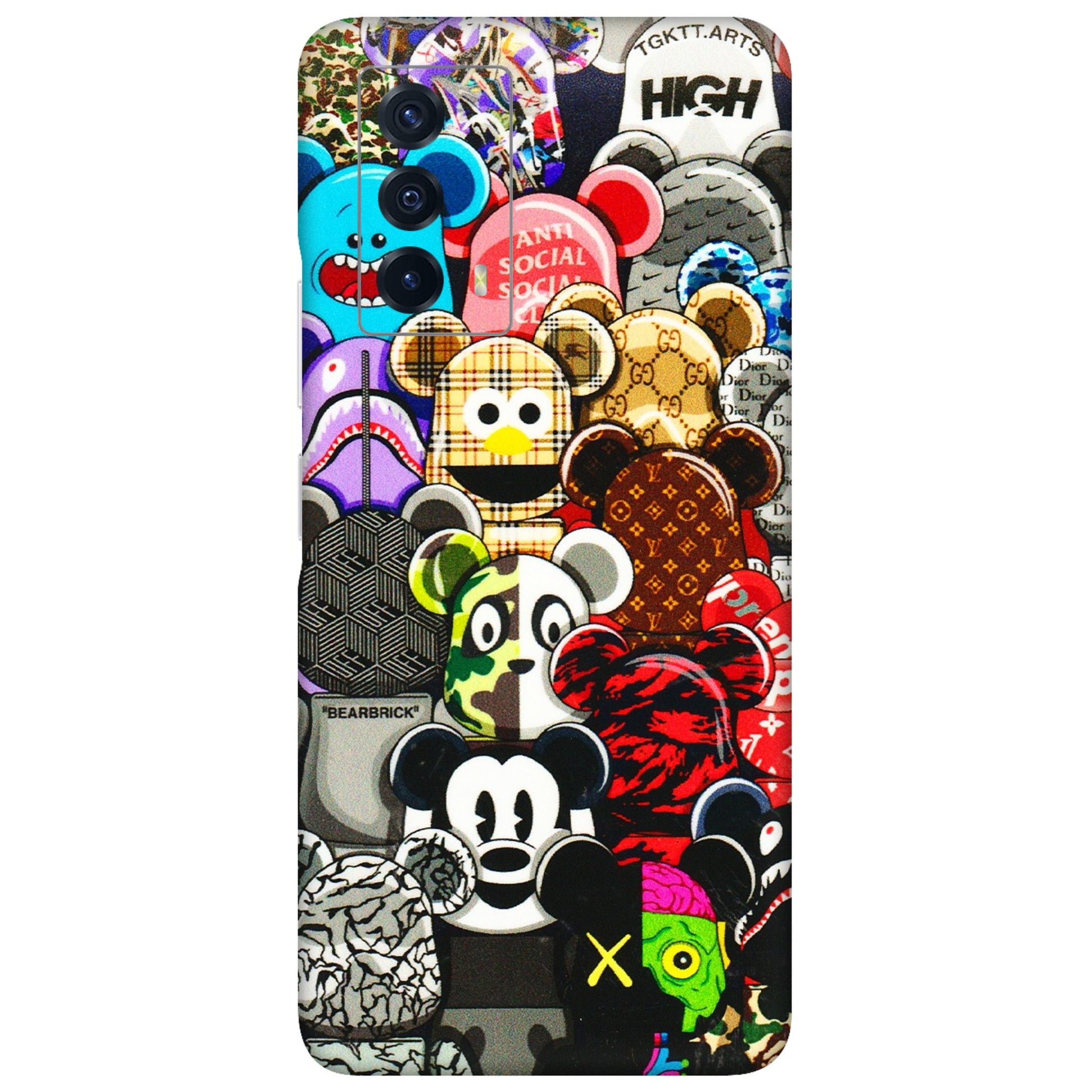 IQOO Phone Skins (All Models) - More Mickey Mouses - 3D Embossed Finish (L-118) IQOO Z5