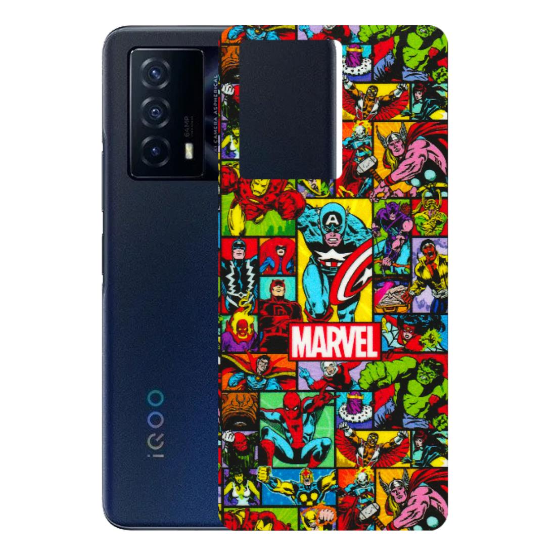 IQOO Phone Skins (All Models) - MARVELOUS Comic Characters - 3D Embossed Finish (L-129) IQOO Z5