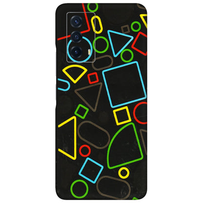 IQOO Phone Skins (All Models) - Black Shapes - 3D Embossed Finish (L-131) IQOO Z5