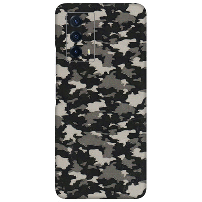 IQOO Phone Skins (All Models) - Black/Grey Camoflaunge - 3D Embossed Finish (L-142) IQOO Z5