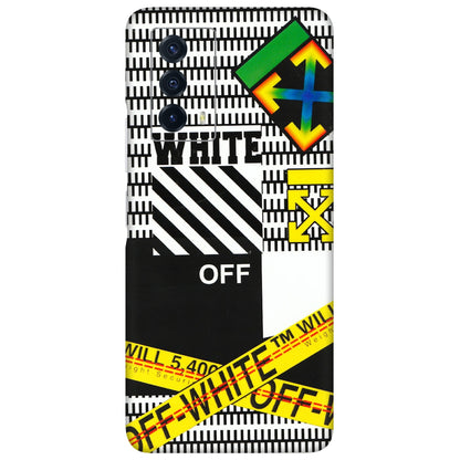 IQOO Phone Skins (All Models) - White Off Abstract - 3D Embossed Finish (L-172) IQOO Z5