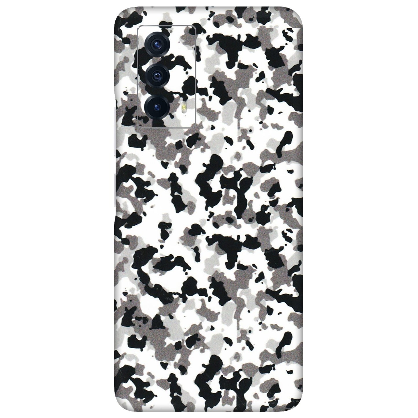 IQOO Phone Skins (All Models) - White Black Camouflage - 3D Embossed Finish (L-18) IQOO Z5