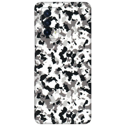 IQOO Phone Skins (All Models) - White Black Camouflage - 3D Embossed Finish (L-18) IQOO Z5