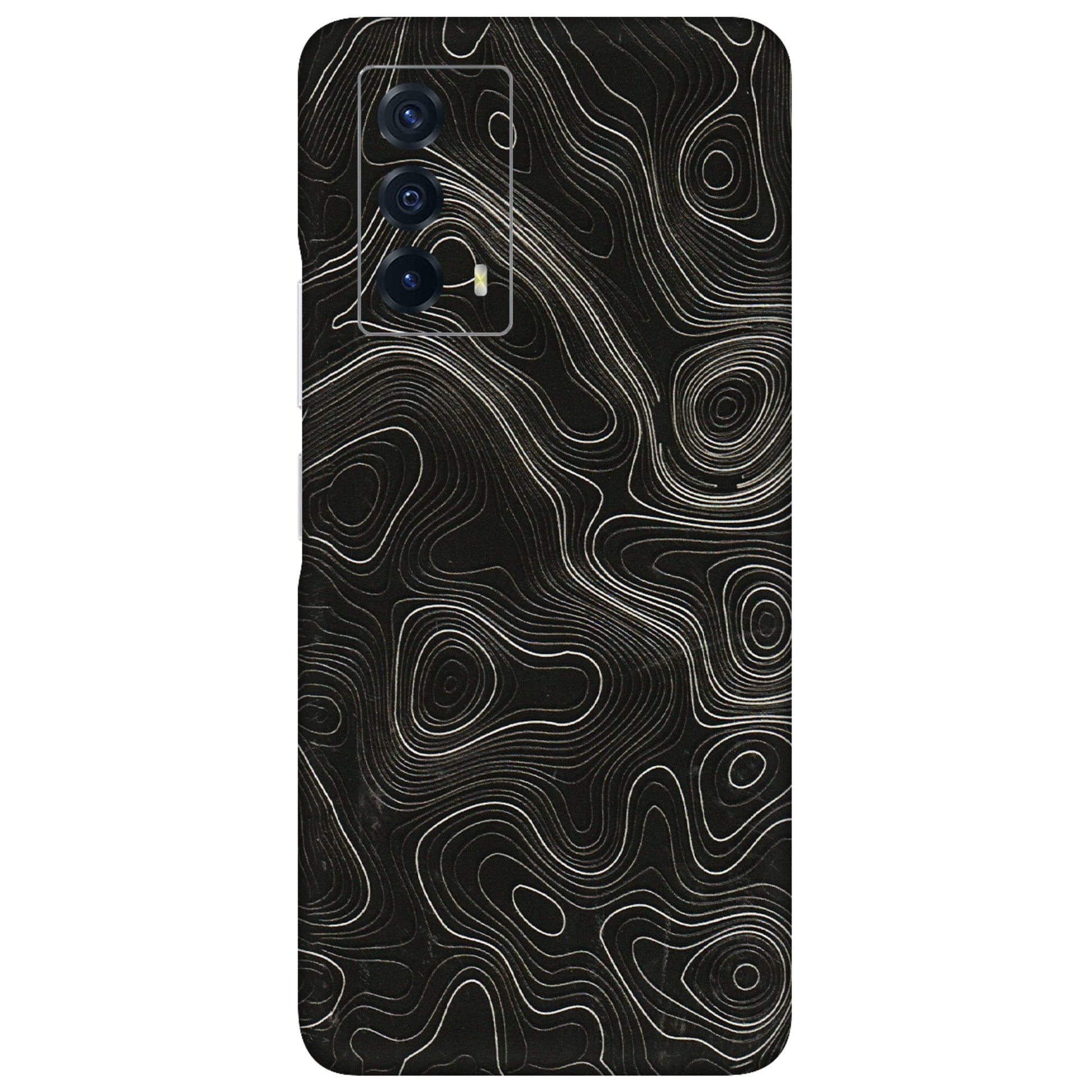 IQOO Phone Skins (All Models) - Black Swirl - 3D Embossed Finish (L-196) IQOO Z5