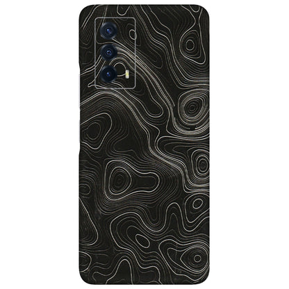 IQOO Phone Skins (All Models) - Black Swirl - 3D Embossed Finish (L-196) IQOO Z5