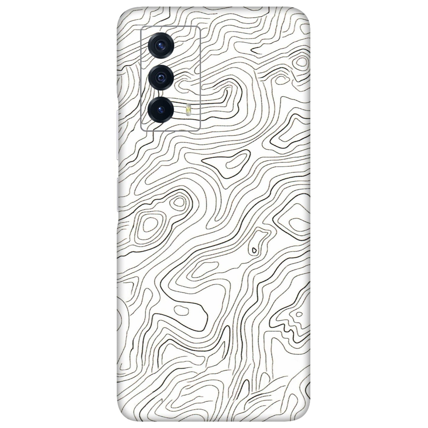 IQOO Phone Skins (All Models) - White Black Swirls - 3D Embossed Finish (L-219) IQOO Z5