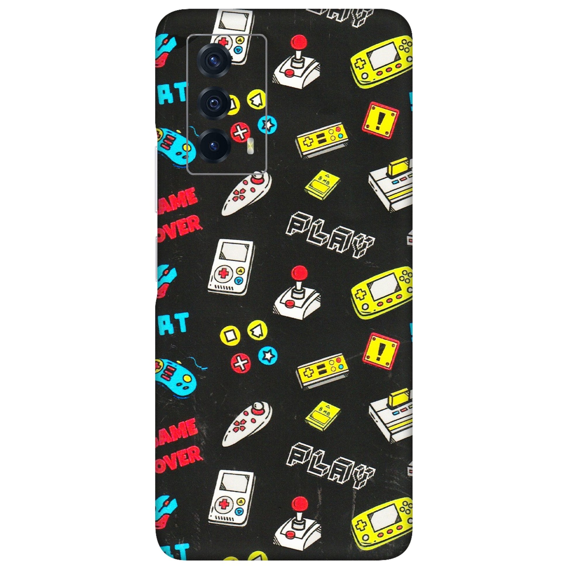 IQOO Phone Skins (All Models) - Gaming Doodles - 3D Embossed Finish (L-224) IQOO Z5