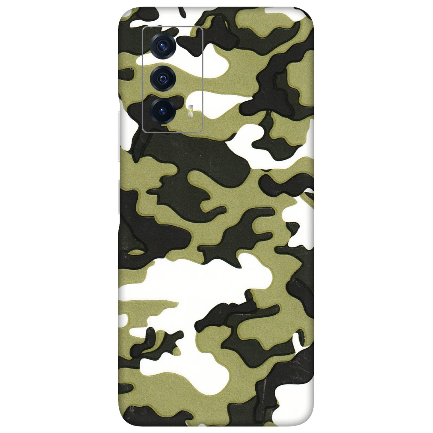 IQOO Phone Skins (All Models) - Camouflages White And Green - 3D Embossed Finish (L-243) IQOO Z5