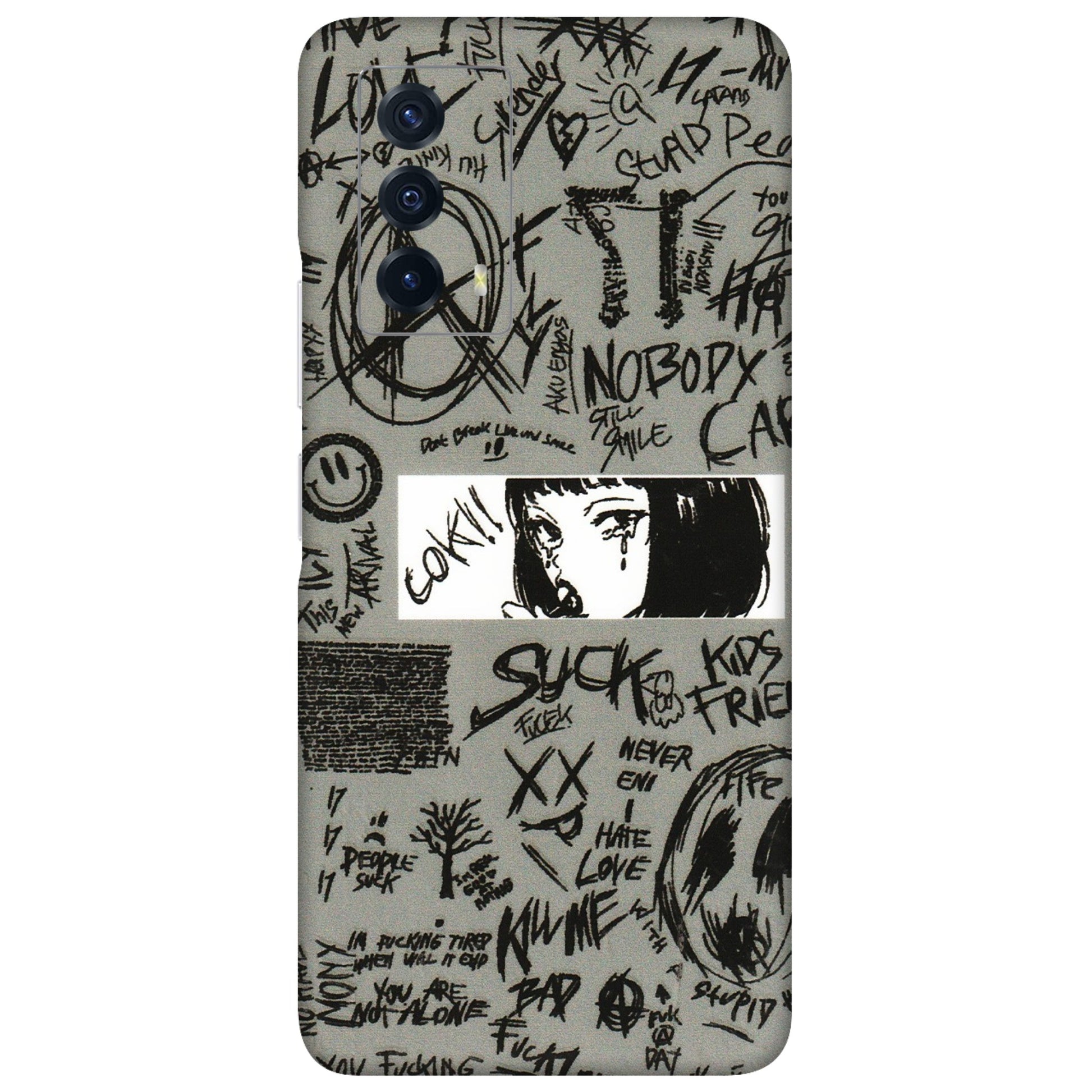 IQOO Phone Skins (All Models) - Never Have Love Anime - 3D Embossed Finish (L-260) IQOO Z5