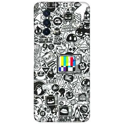 IQOO Phone Skins (All Models) - Doodles Positive Art - 3D Embossed Finish (L-263) IQOO Z5