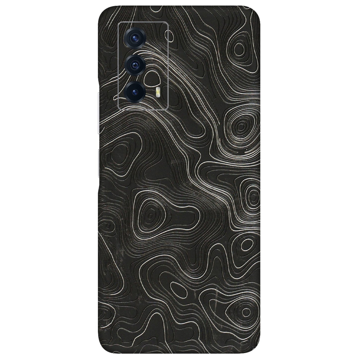 IQOO Phone Skins (All Models) - Abstract White Line Map - 3D Embossed Finish (L-269) IQOO Z5