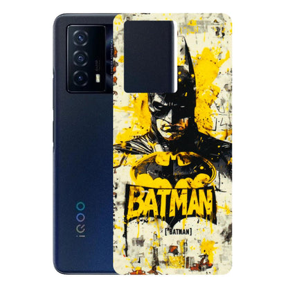 IQOO Phone Skins (All Models) - Batman Yellow BT - 3D Embossed Finish (L-304) IQOO Z5