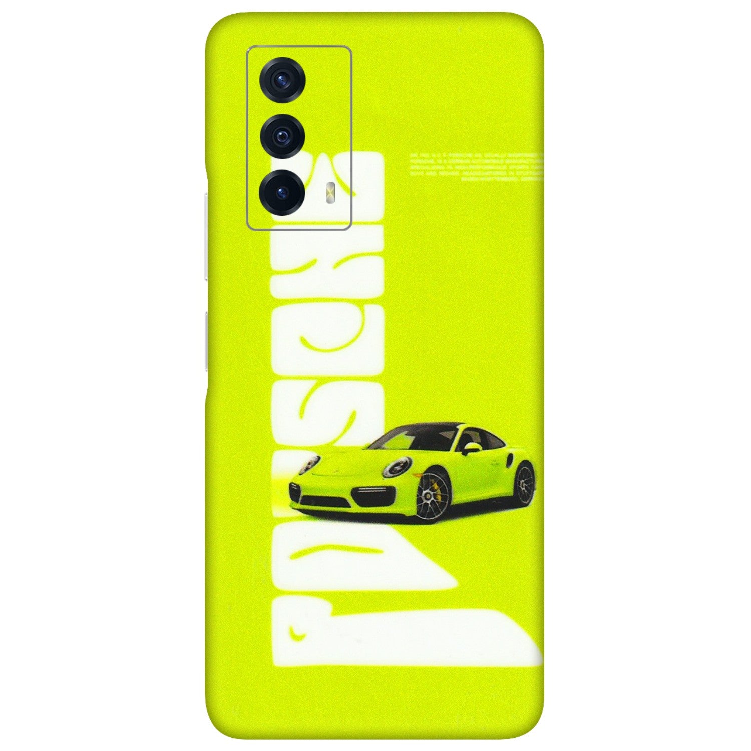 IQOO Phone Skins (All Models) - Lime Green Porche - 3D Embossed Finish (L-30) IQOO Z5