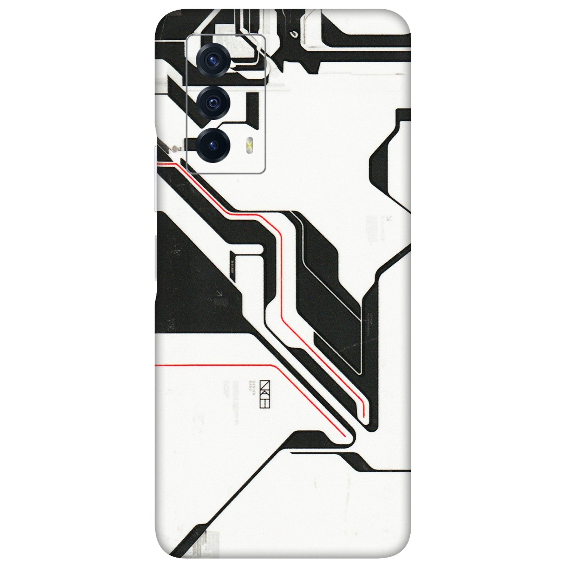IQOO Phone Skins (All Models) - White Techy Logo - 3D Embossed Finish (L-312) IQOO Z5