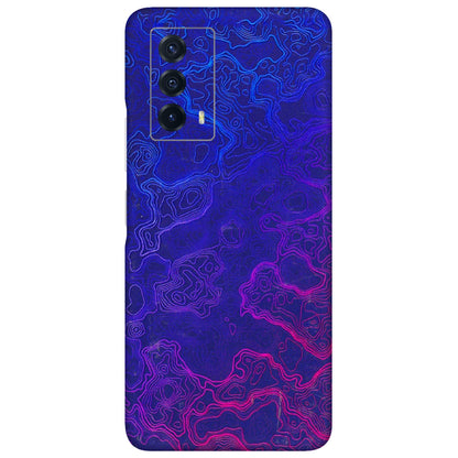 IQOO Phone Skins (All Models) - Purple Ripples Swirl - 3D Embossed Finish (L-314) IQOO Z5