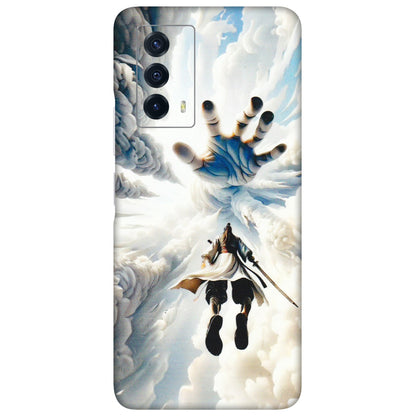 IQOO Phone Skins (All Models) - Big Hand With Monkey King - 3D Embossed Finish (L-323) IQOO Z5