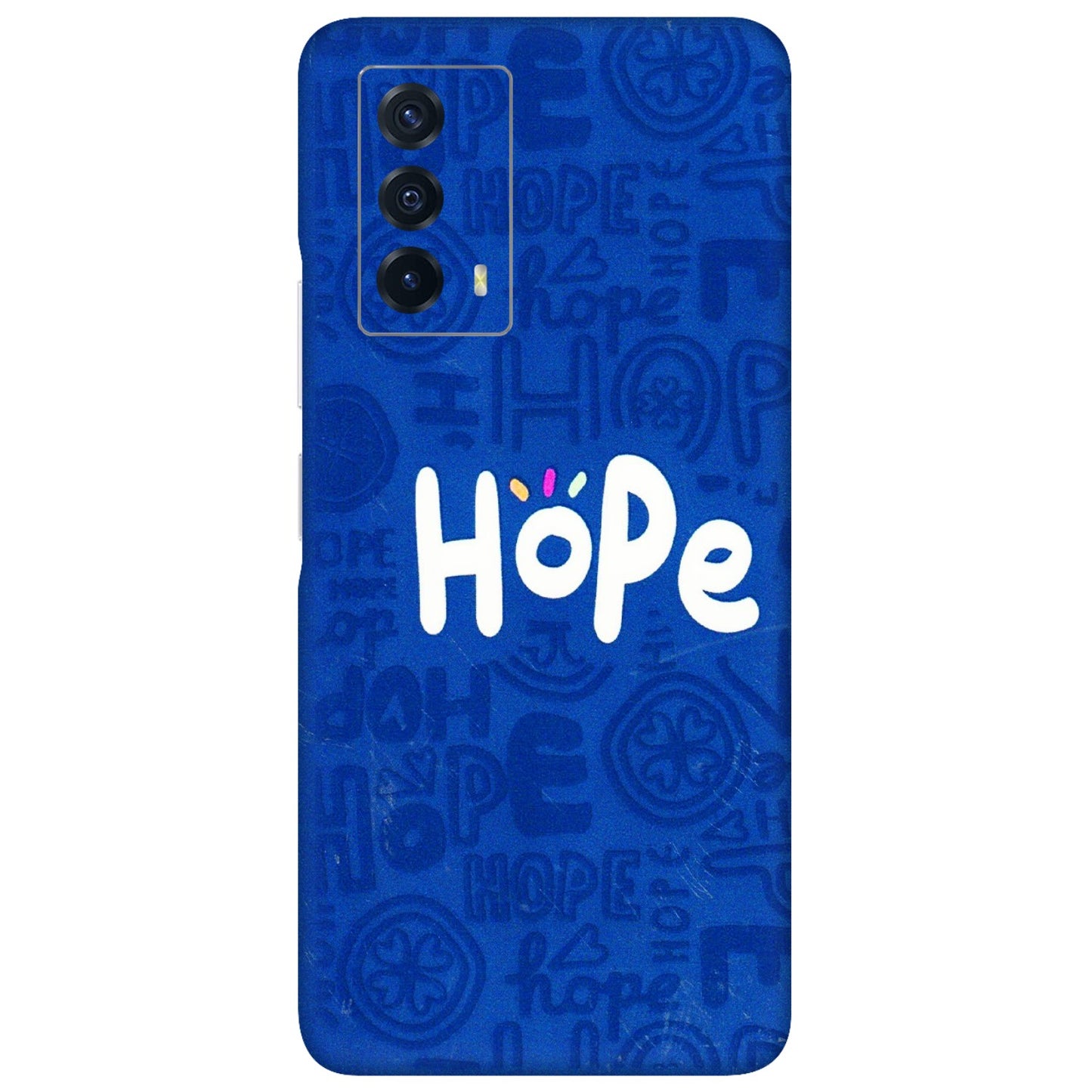 IQOO Phone Skins (All Models) - Hope Doodles Blue - 3D Embossed Finish (L-43) IQOO Z5