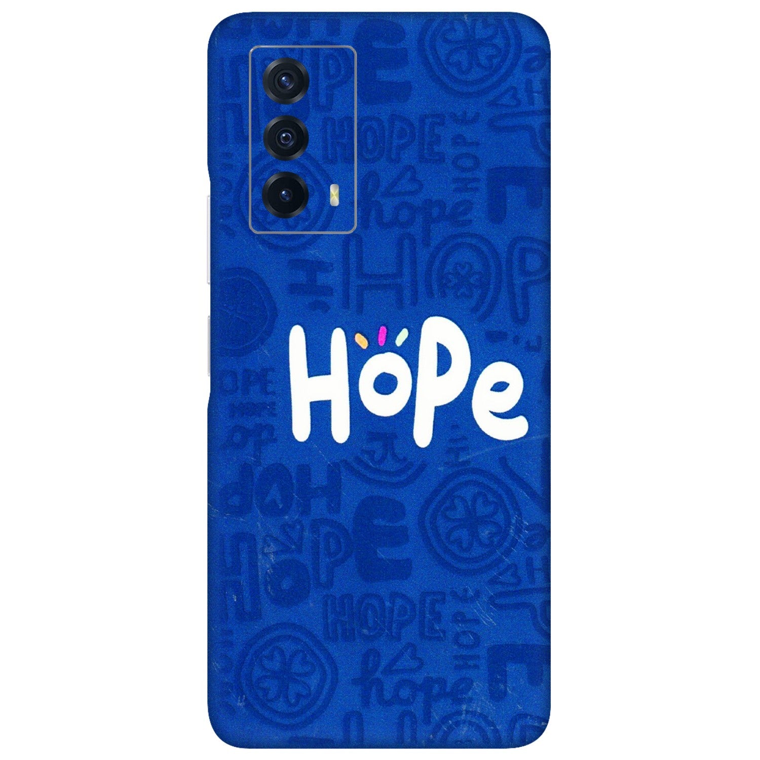 IQOO Phone Skins (All Models) - Hope Doodles Blue - 3D Embossed Finish (L-43) IQOO Z5