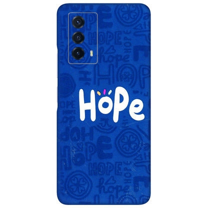 IQOO Phone Skins (All Models) - Hope Doodles Blue - 3D Embossed Finish (L-43) IQOO Z5