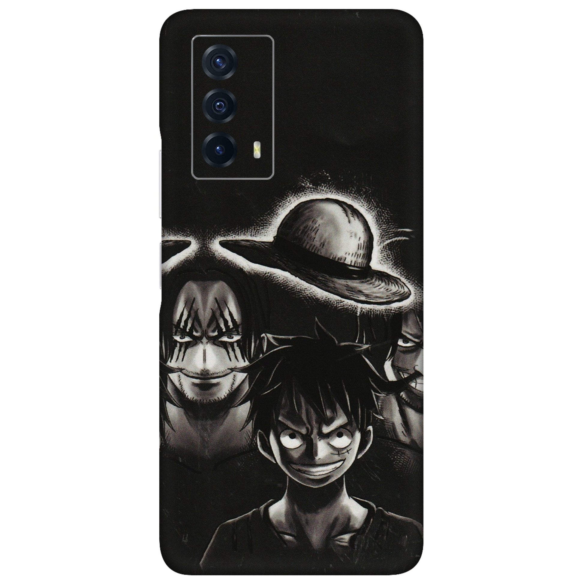 IQOO Phone Skins (All Models) - Black Luffy Hat - 3D Embossed Finish (L-57) IQOO Z5