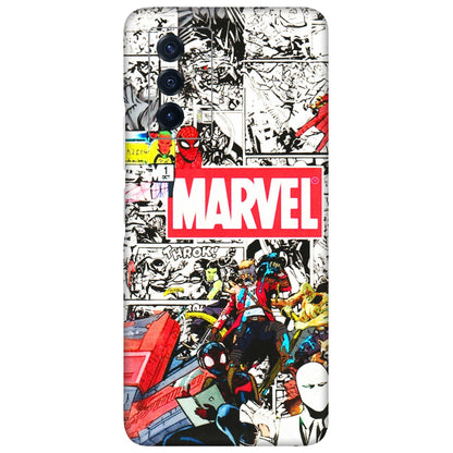 IQOO Phone Skins (All Models) - Marvel Colorful Comic - 3D Embossed Finish (L-64) IQOO Z5