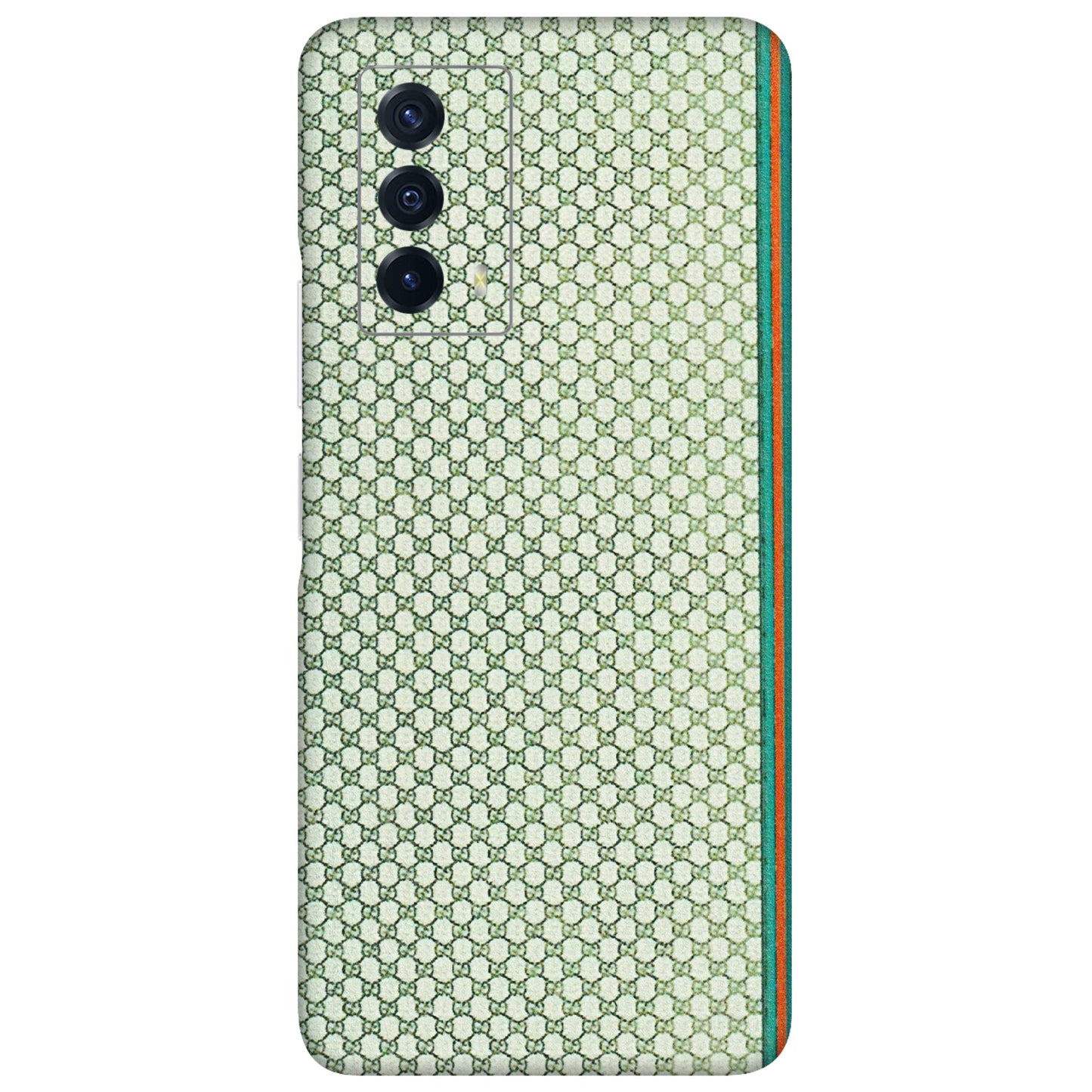 IQOO Phone Skins (All Models) - Gucci Fabric Pattern - 3D Embossed Finish (L-73) IQOO Z5