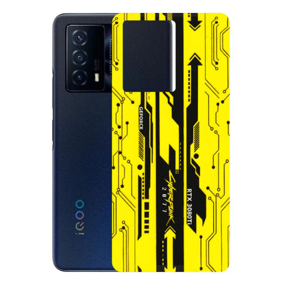 IQOO Phone Skins (All Models) - Yellow Cyberpunk - 3D Embossed Finish (L-93) IQOO Z5