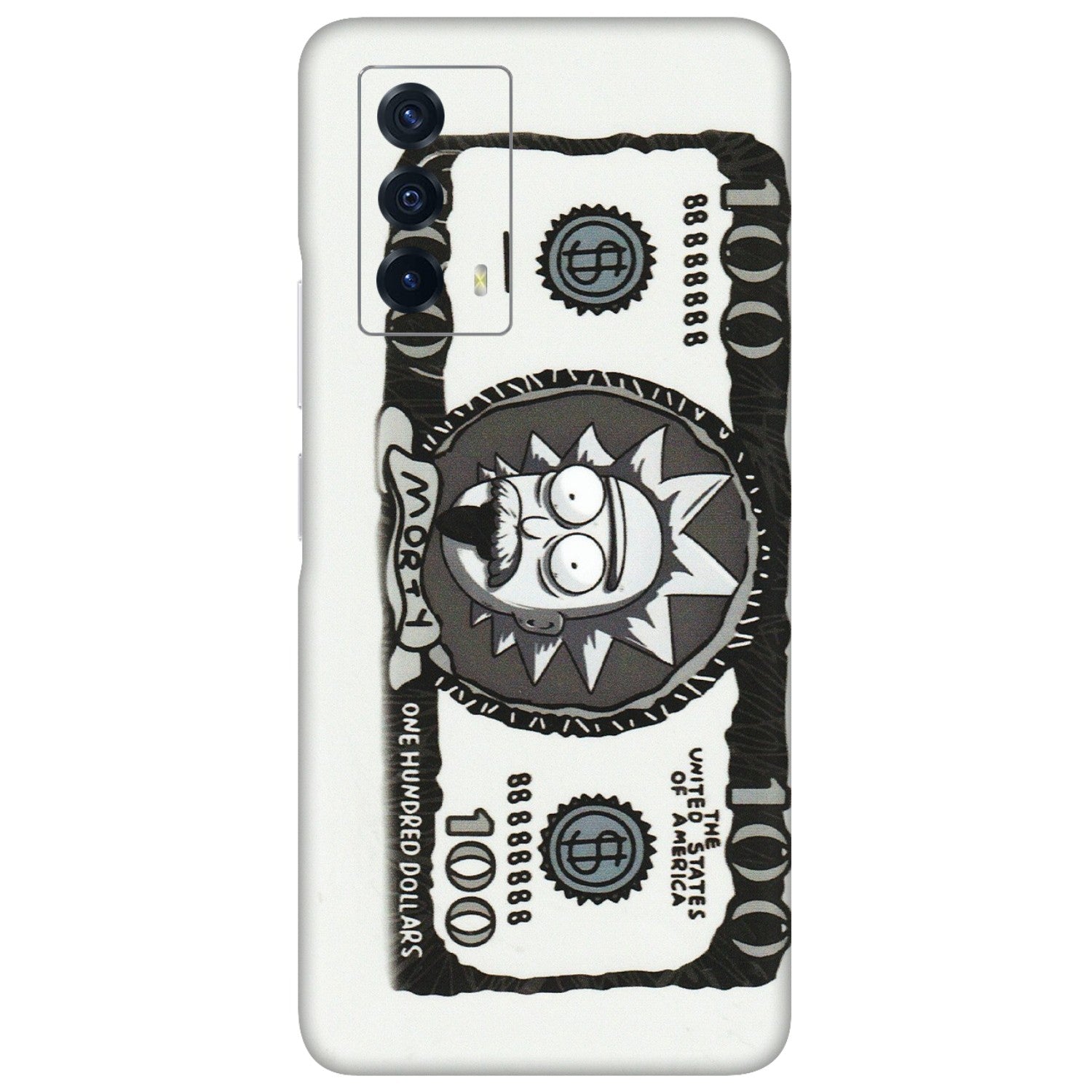 IQOO Phone Skins (All Models) - Rick And Morty Hundred Dollar Anime - Matte Finish (M-161) IQOO Z5